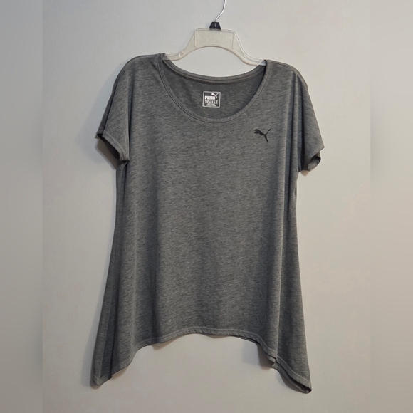 Puma Tops - Puma Womens Sport wear Cap Sleeve Shark Bite Hem Tshirt Size XL